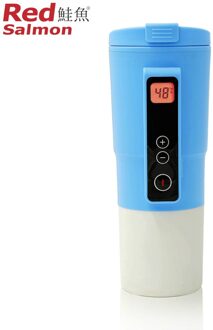 Intelligente Auto Thermosfles Auto Verwarming Cup Verstelbare Temperatuur Kokend Mok Digitale Display Ketel Voertuig Thermos Blauw