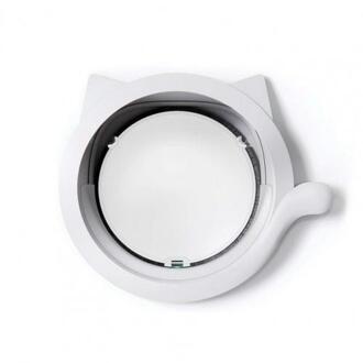 Intelligente Controle Huisdier Deur Afsluitbare Eenvoudig Te Installeren Abs Kat Veiligheid Deur Voor Medium Hond En Kat Huis Universal Pet deur Flap wit