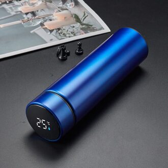 Intelligente Geïsoleerde Beker 304 Roestvrij Staal Led Temperatuur Display Business Auto Geïsoleerde Cup Thermos Beker Blauw
