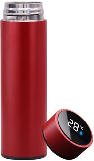 Intelligente Roestvrijstalen Thermosfles Cup Temperatuur Display Thermosflessen Reizen Auto Koffie Mok Mannen En Vrouwen rood
