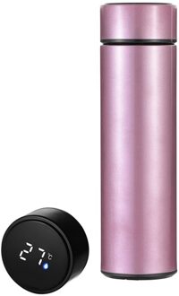 Intelligente Roestvrijstalen Thermosfles Cup Temperatuur Display Thermosflessen Reizen Auto Soep Koffie Mok Thermos Fles Water paars