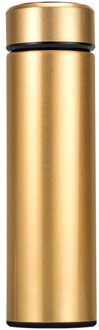 Intelligente Temperatuur Display Isolerende Thermos Zeef Thee Cup Thermische Koffie Cup Roestvrij Staal Vacuüm Fles goud