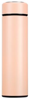 Intelligente Temperatuur Display Isolerende Thermos Zeef Thee Cup Thermische Koffie Cup Roestvrij Staal Vacuüm Fles roze