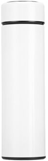 Intelligente Temperatuur Display Isolerende Thermos Zeef Thee Cup Thermische Koffie Cup Roestvrij Staal Vacuüm Fles wit