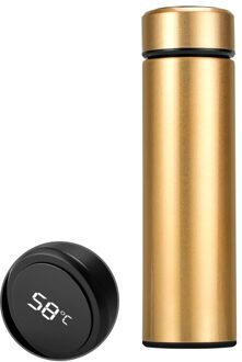 Intelligente Thermos Display Temperatuur Rvs Thermo Cup Zeef Koffie Thee Vacuüm Cup Reizen Kantoor Water Fles Goud