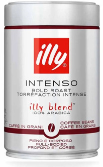 Intense roasted coffee beans Illy can 250 g