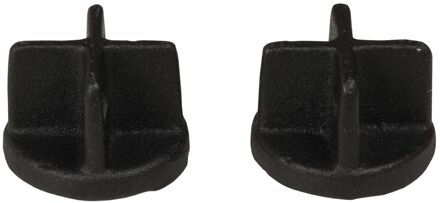 Intensions Eindknop - Dop - Zwart - Diam. 28 Mm - 2 Stuks