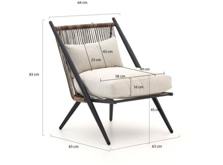 Intenso Brittoli lounge tuinstoelen (2 stuks) - Laagste prijsgarantie! Taupe