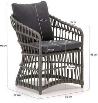 Intenso Cameri/Furato ellips 200cm dining tuinset 5-delig - Laagste prijsgarantie! Grijs