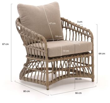 Intenso Cameri lounge tuinstoel - Laagste prijsgarantie! Taupe