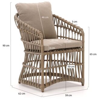 Intenso Cameri/ROUGH-Y Ellips 240cm dining tuinset 7-delig - Laagste prijsgarantie! Bruin