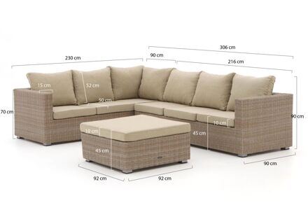 Intenso Carpino hoek loungeset 3-delig links - Laagste prijsgarantie! Taupe