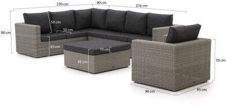 Intenso Carpino hoek loungeset 4-delig links - Laagste prijsgarantie! Grijs