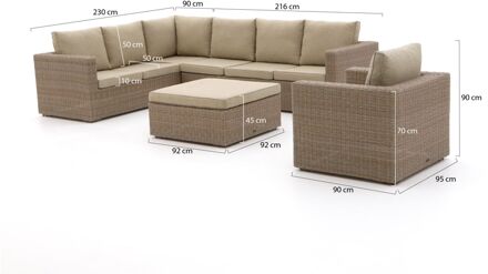 Intenso Carpino hoek loungeset 4-delig links - Laagste prijsgarantie! Taupe