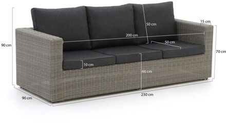 Intenso Carpino lounge tuinbank 3-zits 230cm - Laagste prijsgarantie! Grijs