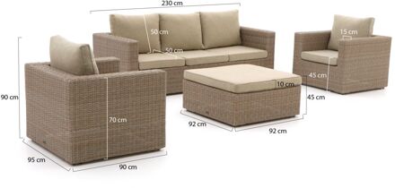Intenso Carpino stoel-bank loungeset 4-delig - Laagste prijsgarantie! Taupe