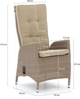 Intenso Fabrizi/ROUGH-S 90cm dining tuinset 3-delig verstelbaar - Laagste prijsgarantie! Bruin