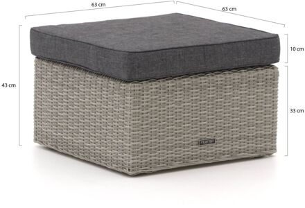 Intenso Fellini lounge voetenbank 63x63cm - Laagste prijsgarantie! Grijs