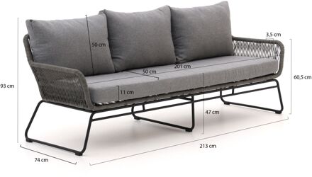 Intenso Isorella lounge tuinbank 3-zits 213cm - Laagste prijsgarantie! Grijs