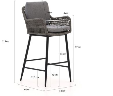 Intenso Isorella/ROUGH-Y Ellips 240cm barset 7-delig - Laagste prijsgarantie! Bruin