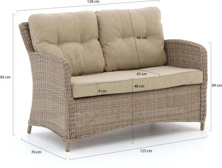 Intenso Leone lounge tuinbank 128cm - Laagste prijsgarantie! Taupe