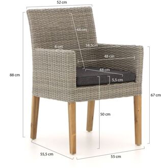 Intenso Lesa/ROUGH-S 160cm dining tuinset 5-delig - Laagste prijsgarantie! Bruin