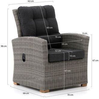 Intenso Mazzano/ROUGH-X 240cm lounge-dining tuinset 5-delig verstelbaar - Laagste prijsgarantie! Bruin