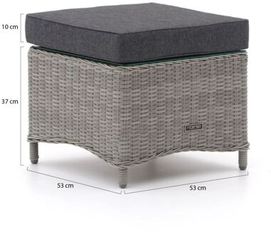 Intenso Milano bijzettafel/voetenbank 53x53x37cm - Laagste prijsgarantie! Grijs