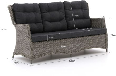 Intenso Milano lounge tuinbank 3-zits 193cm - Laagste prijsgarantie! Grijs
