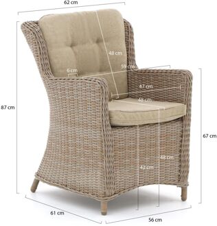 Intenso Milano/ROUGH-S 220cm dining tuinset 7-delig - Laagste prijsgarantie! Bruin