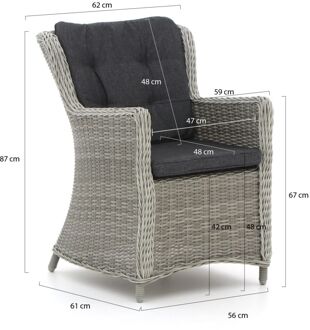 Intenso Milano/ROUGH-Y Ellips 240cm dining tuinset 7-delig - Laagste prijsgarantie! Grijs