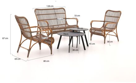 Intenso Napoli/Bovezzo stoel-bank loungeset 5-delig - Laagste prijsgarantie! Grijs