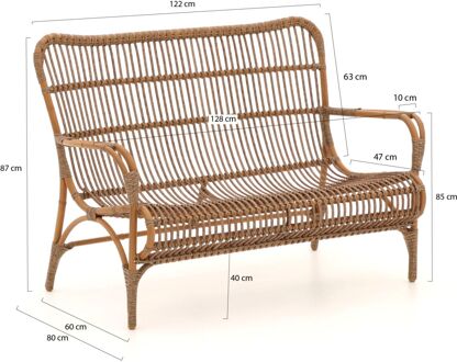 Intenso Napoli lounge tuinbank 128cm - Laagste prijsgarantie! Taupe