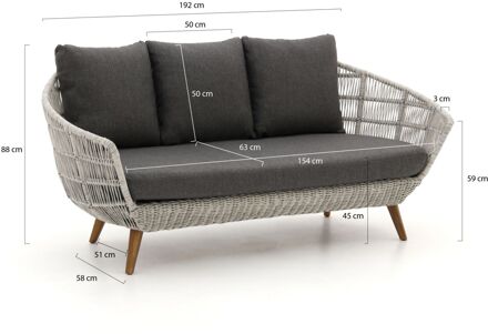 Intenso Stila lounge tuinbank 191cm - Laagste prijsgarantie! Grijs