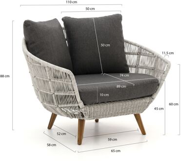 Intenso Stila lounge tuinstoel - Laagste prijsgarantie! Grijs