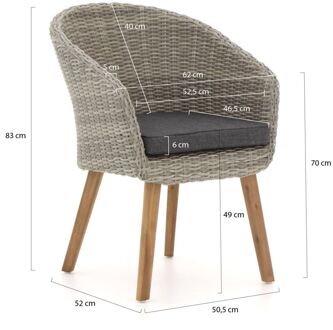 Intenso Tropea/ROUGH-S 220cm dining tuinset 7-delig - Laagste prijsgarantie! Bruin