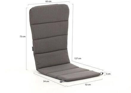 Intenso tuinkussen t.b.v. Napoli lounge tuinstoel - Laagste prijsgarantie! Grijs