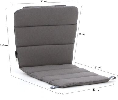 Intenso tuinkussen t.b.v. Parma dining tuinstoel - Laagste prijsgarantie! Grijs