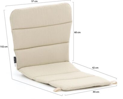 Intenso tuinkussen t.b.v. Parma dining tuinstoel - Laagste prijsgarantie! Taupe