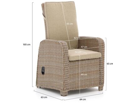 Intenso Umbria/ROUGH-Y Ellips 200cm dining tuinset 5-delig verstelbaar - Laagste prijsgarantie! Taupe