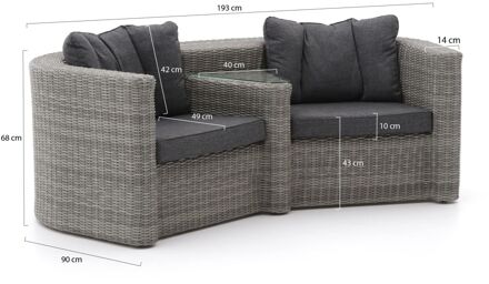 Intenso Venetië loveseat tuinbank 193cm - Laagste prijsgarantie! Grijs