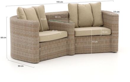 Intenso Venetië loveseat tuinbank 193cm - Laagste prijsgarantie! Taupe