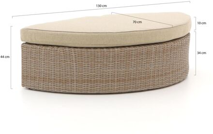 Intenso Venetië loveseat voetenbank 130x70cm - Laagste prijsgarantie! Taupe