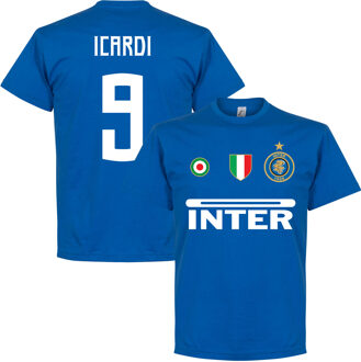 Inter Milan Icardi 9 Team T-Shirt - Blauw - L