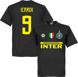 Inter Milan Icardi 9 Team T-Shirt - Zwart - L