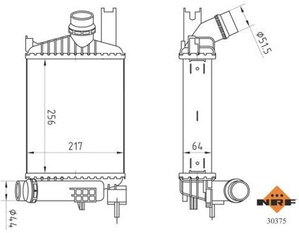 Intercooler, inlaatluchtkoeler 30375