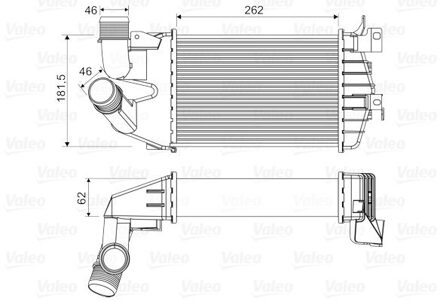 Intercooler, inlaatluchtkoeler 818556
