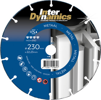 InterDynamics Inter Dynamics Slijpschijf | Metaal - High-End | 230 x 22,23mm - 394230