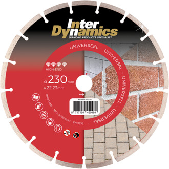 InterDynamics Universeel High-End diamantzaagblad 230mm, 22.23mm | 1 stuk - 143230