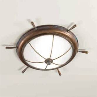 Interessante plafondlamp Libeccio groen gebruind Groen gebronsd messing, wit